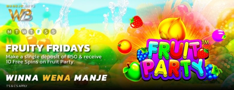 Wanejo Bets 10 Free Spins Fruit Party